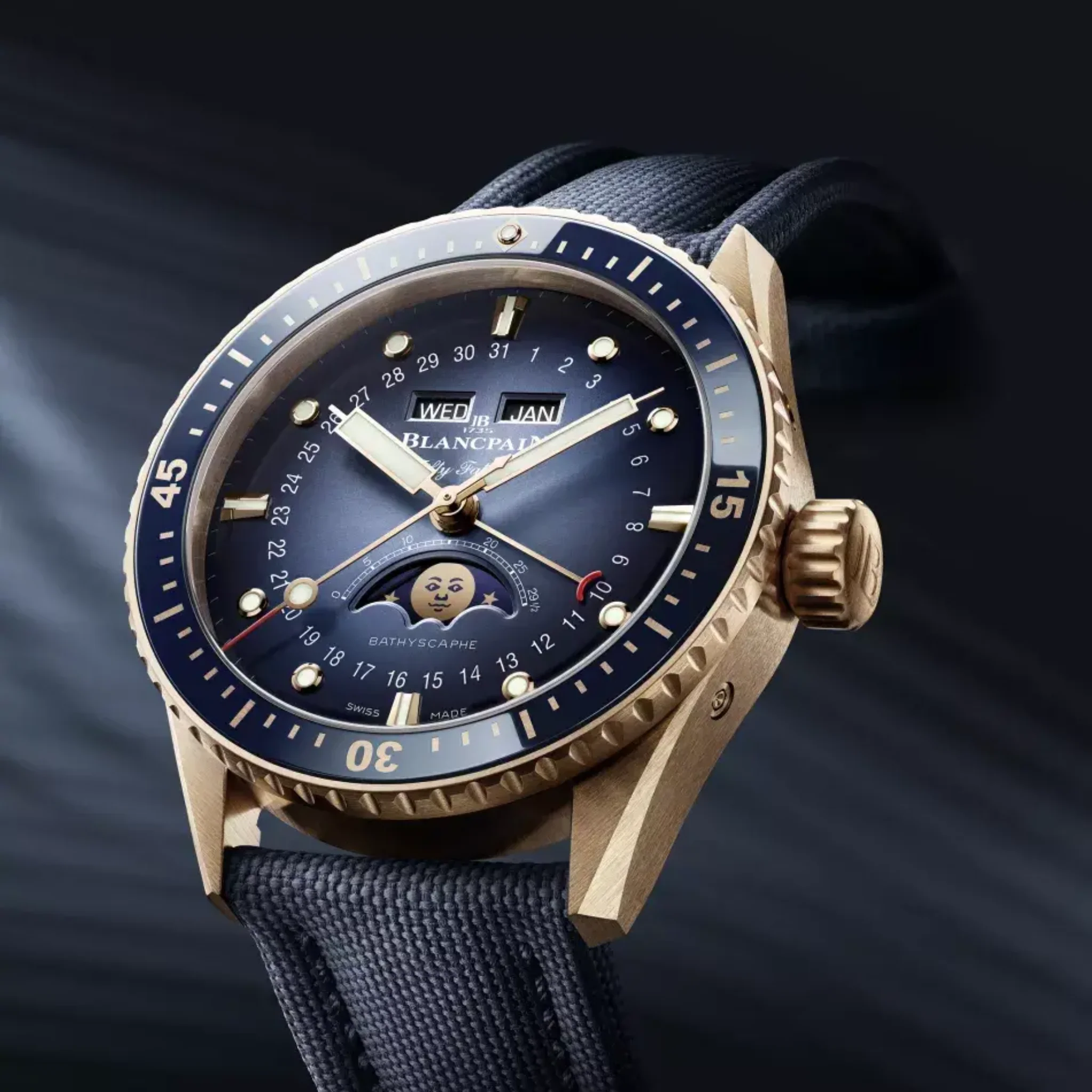 FIFTY FATHOMS BATHYSCAPHE QUANTIÈME COMPLET PHASES DE LUNE - Image 11