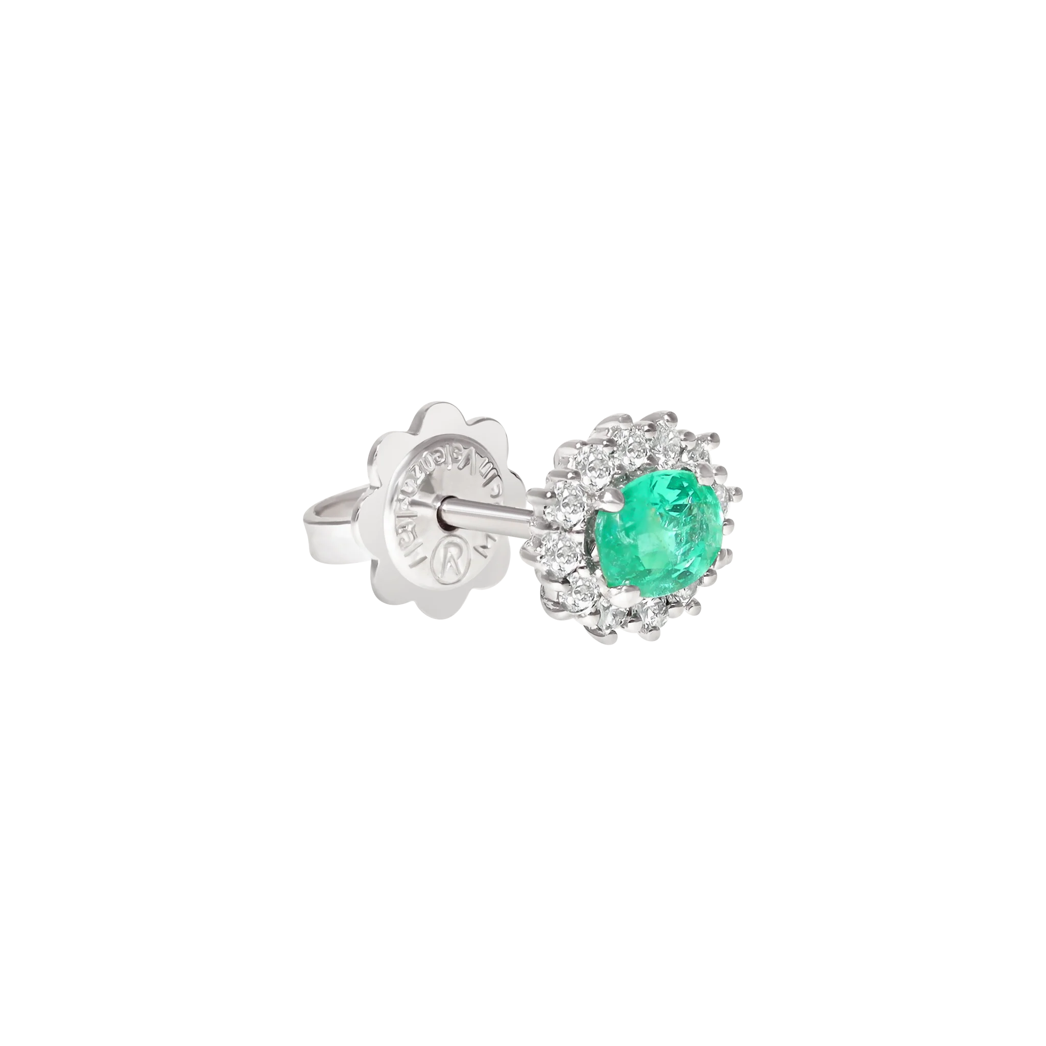 WHITE GOLD STUD EARRINGS - Image 2