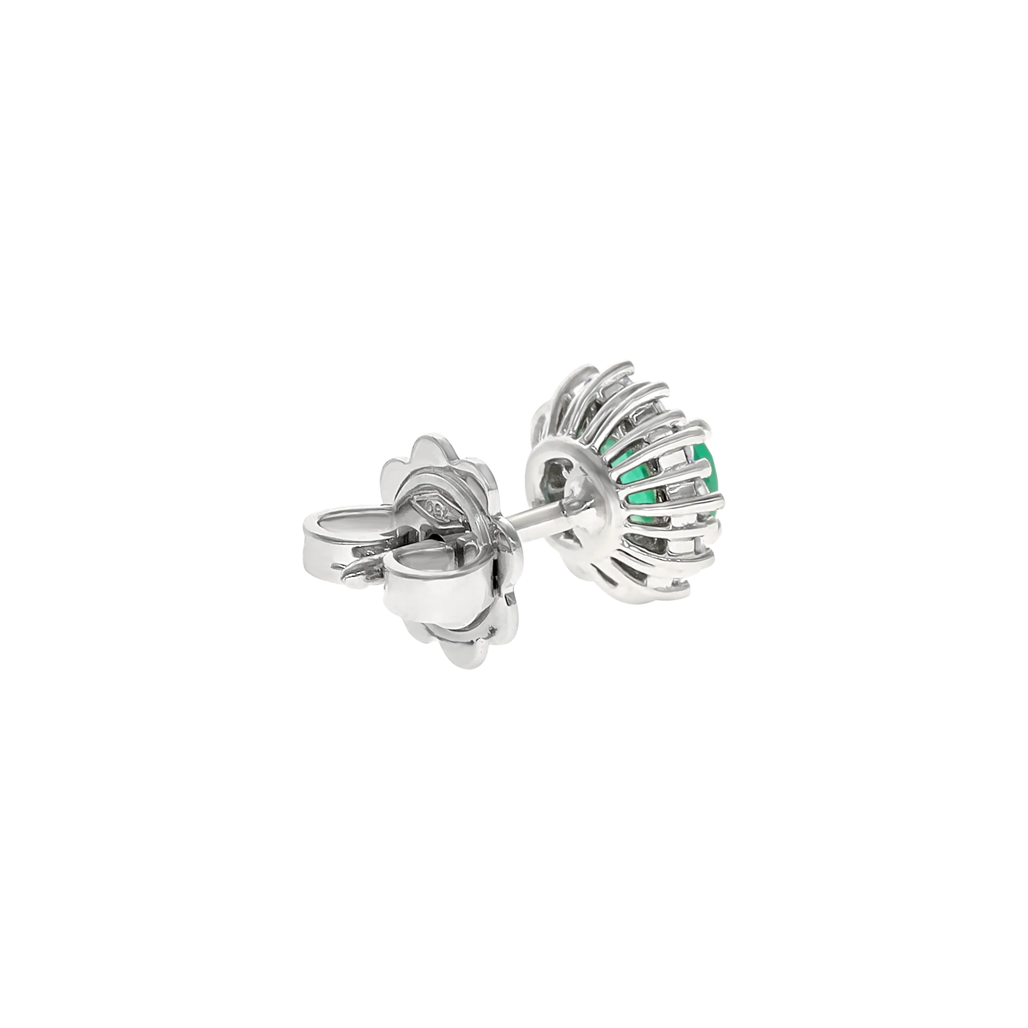 WHITE GOLD STUD EARRINGS - Image 3