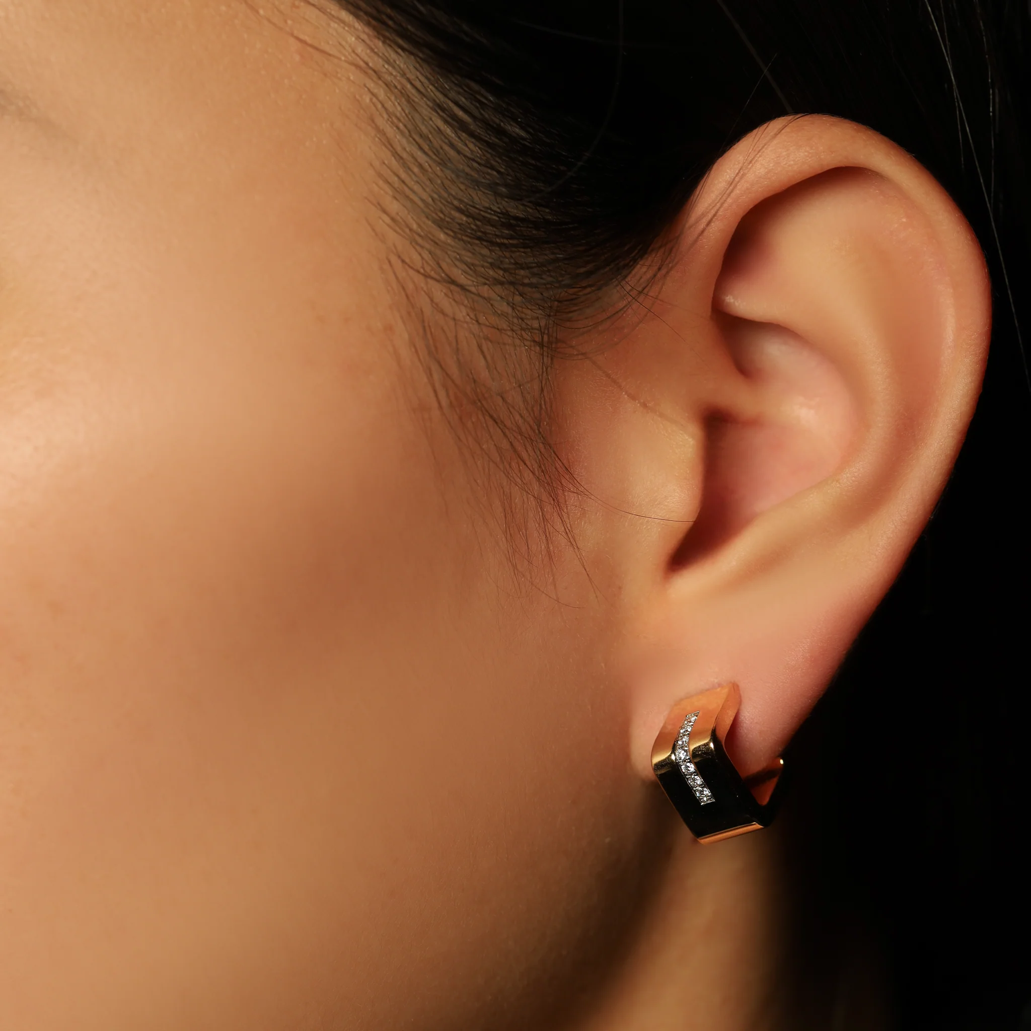 ROSE GOLD HOOP EARRINGS - Image 2