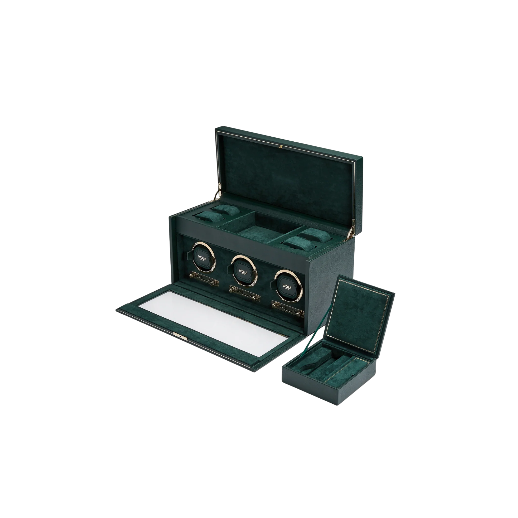 BRITISH RACING TRIPLE WATCH WINDER WITH STORAGE - Image 4